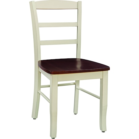 Farmhouse Dining Side Chair with Ladder Back