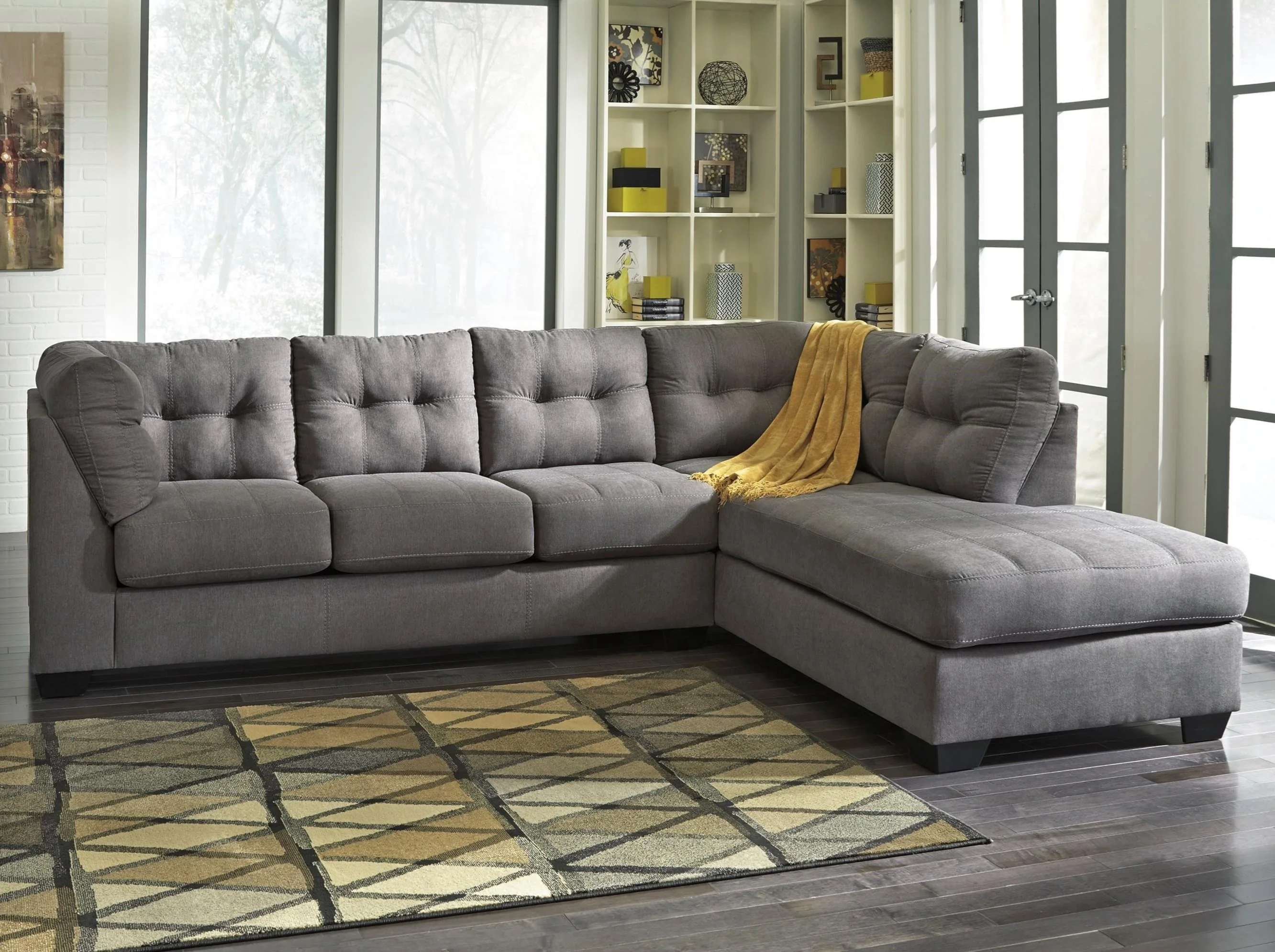 Benchcraft Maier 45220s4 2 Piece Sleeper Sectional With Right Chaise Virginia Furniture Market