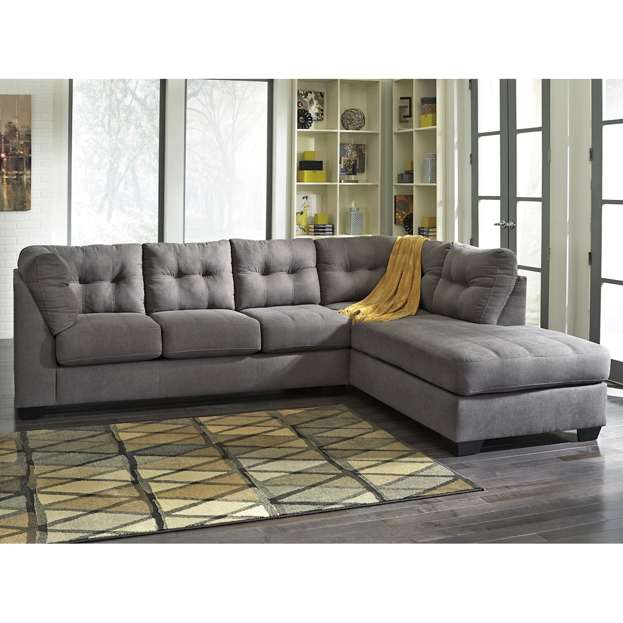 Ashley Furniture Benchcraft Maier 2-Piece Sleeper Sectional with Chaise