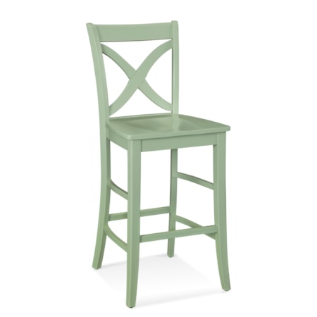 Counter Stool with Wood Seat