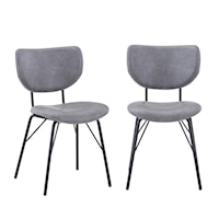 Owen Contemporary Upholstered Dining Chair - Grey