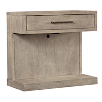 Contemporary 1-Drawer Nightstand with Felt-Lined Top Drawer