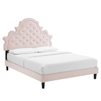 Tufted Performance Velvet Full Platform Bed