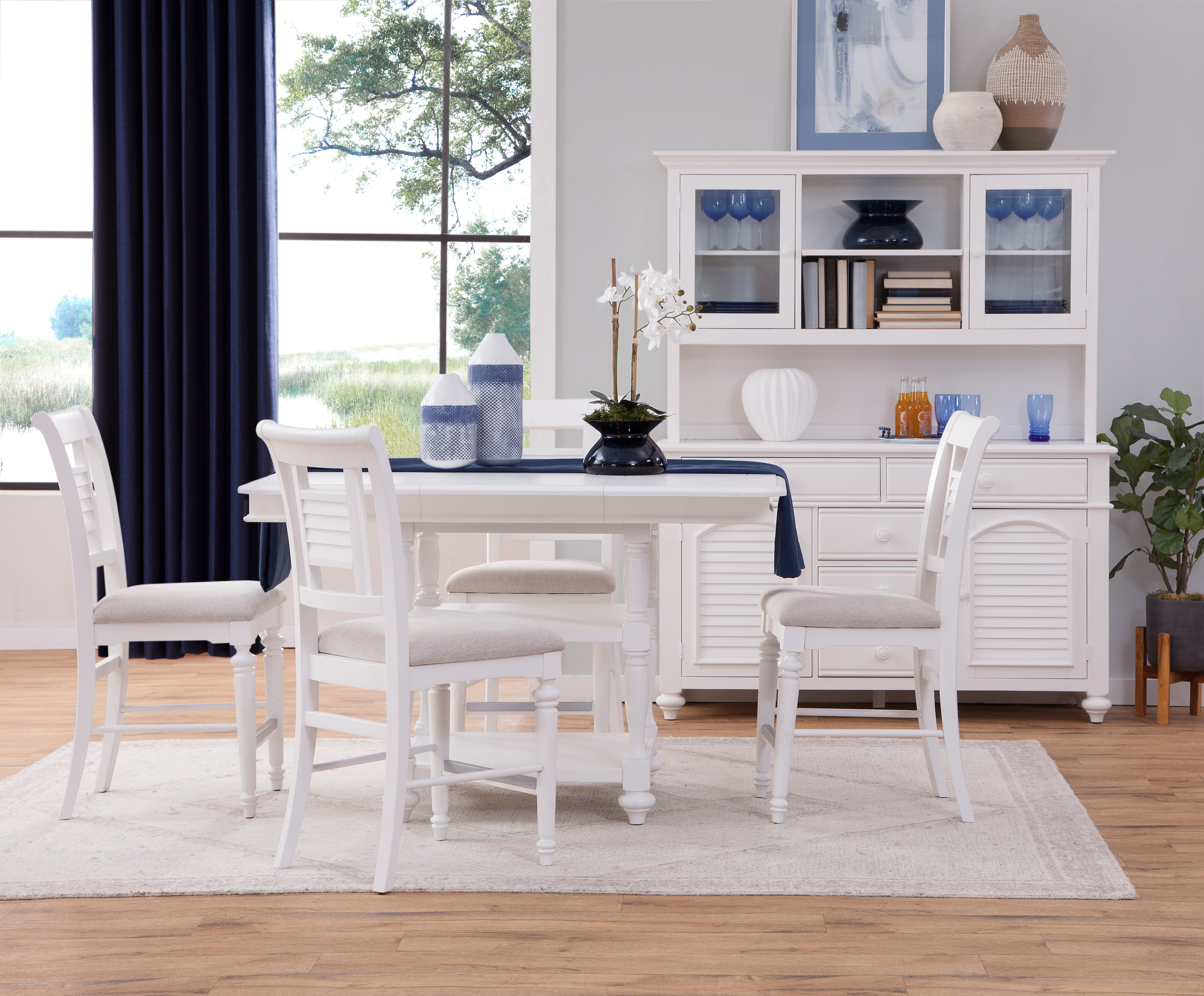 Coastal style dining room best sale table set