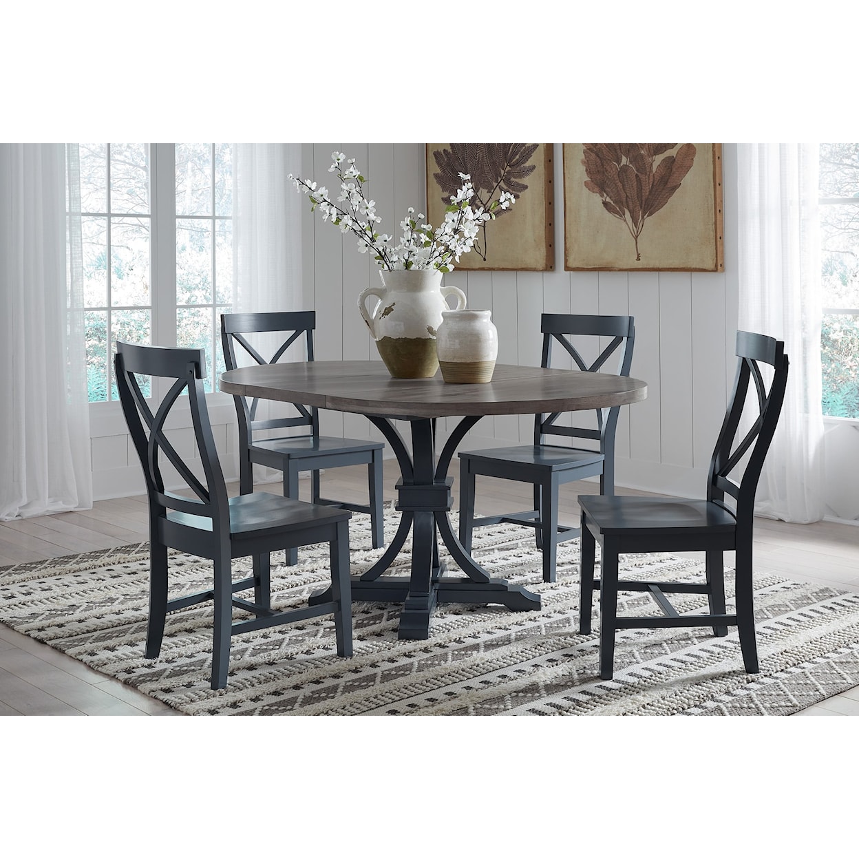 John Thomas Curated Collection Two-Tone Dining Set