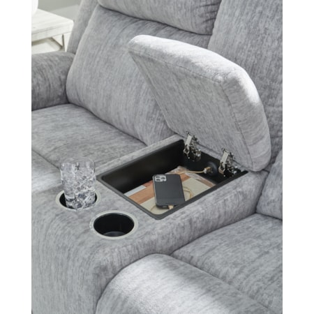 Dbl Rec Loveseat W/Console