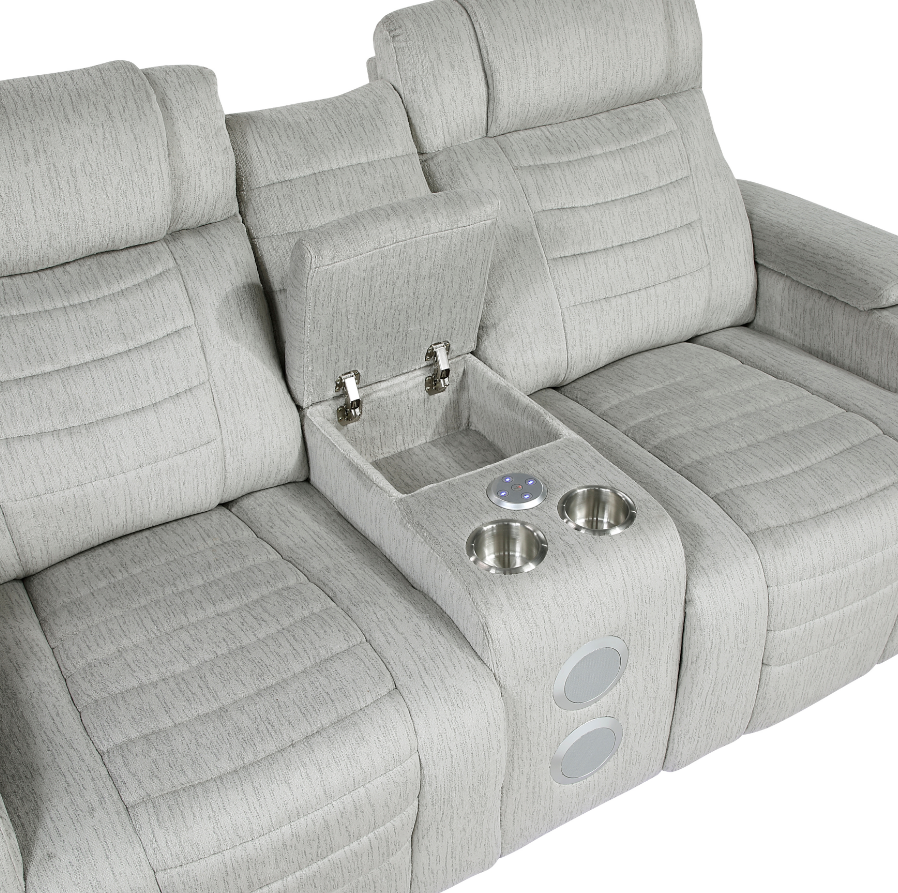 Homelegance Ronan Dual Manual Reclining Console Loveseat