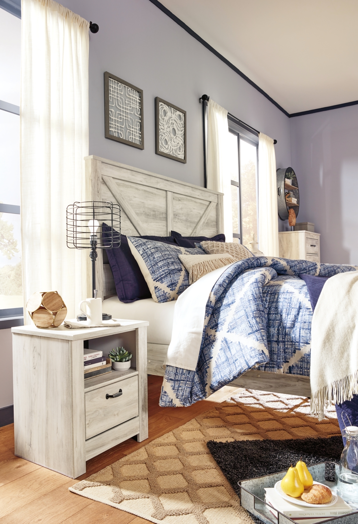 Signature Design by Ashley Bellaby King Crossbuck Panel Bed