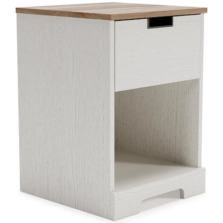 Nightstand with 1 Drawer and 1 Shelf