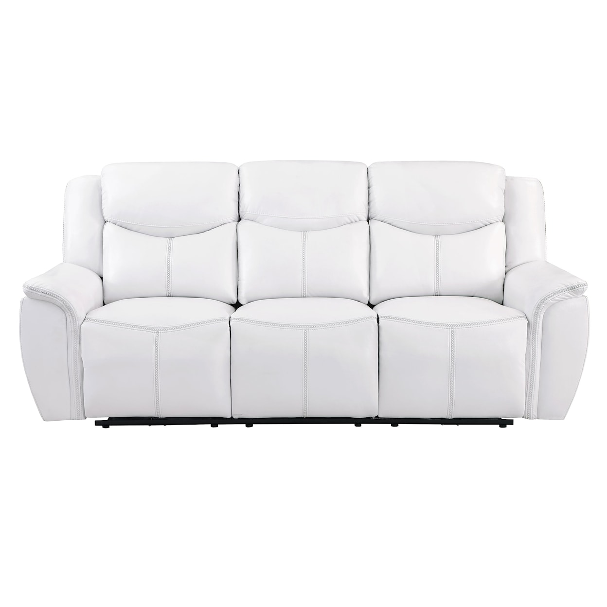 Global Furniture U5987 White Reclining Sofa