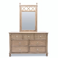 Coastal 7-Drawer Dresser and Mirror