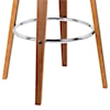 Armen Living Harbor 30" Mid-Century Swivel Bar Height Stool