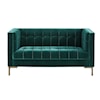 Steve Silver Isaac Green Velvet Loveseat