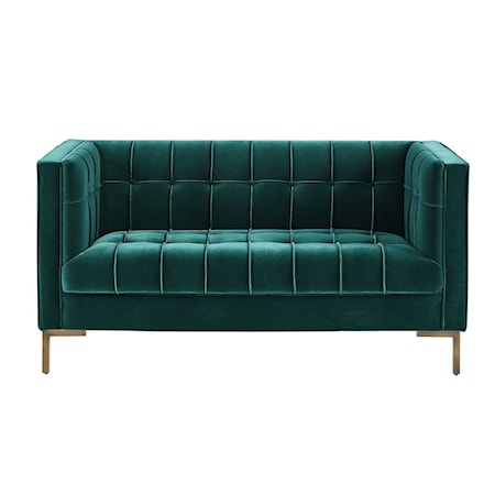 Green Velvet Loveseat