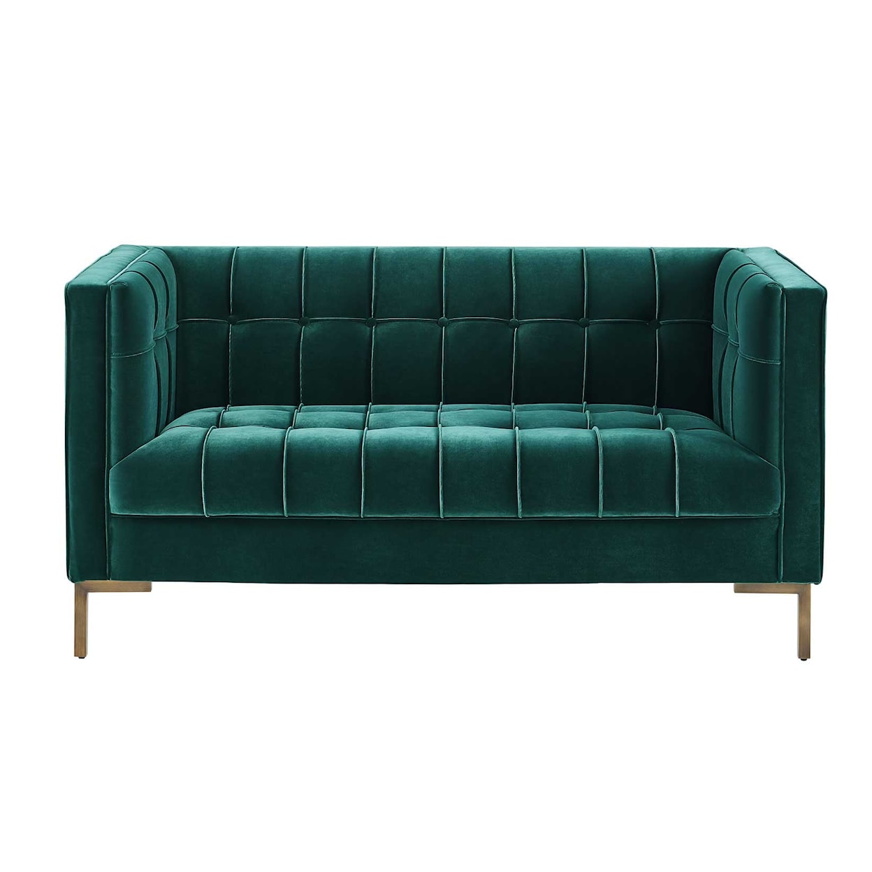 Prime Isaac Green Velvet Loveseat