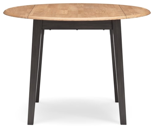 Casual Round Dining Table with Drop Leaves