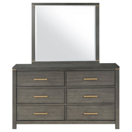 Kieran 6-drawer Dresser w/ Mirror