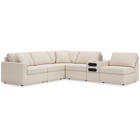 6-piece Sectional With Audio Console