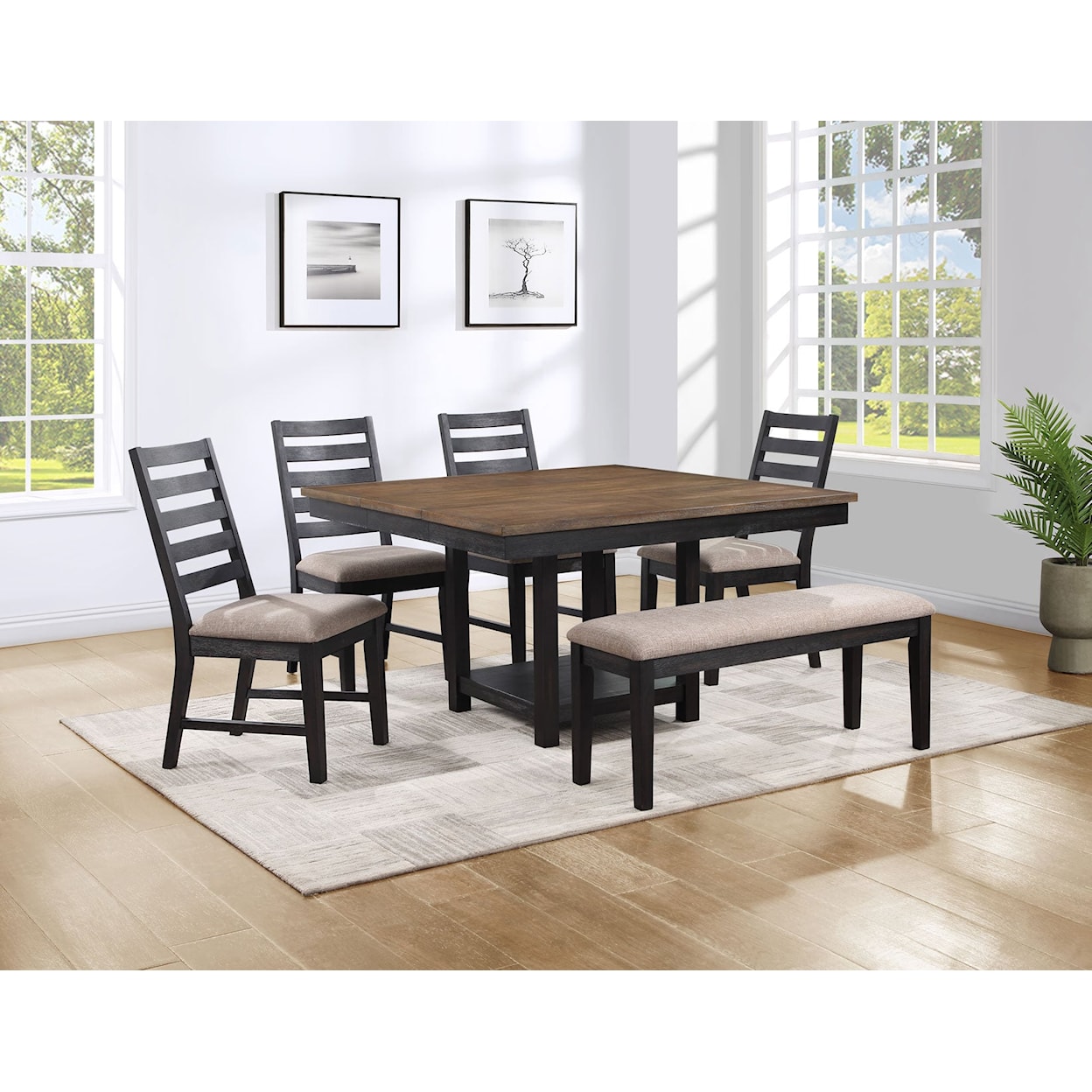 Steve Silver Harington Dining Table with 16-Inch Table Leaf