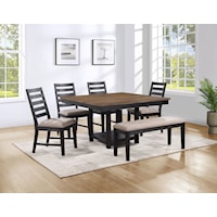 Transitional 6-Piece Dining Set