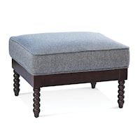 Ottoman with Spooled Legs