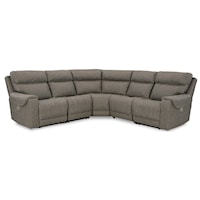 5-Piece Power Reclining Sectional with Pop-Out Cup Holders