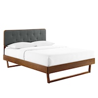 Queen Platform Bed With Angular Frame