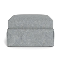 Transitional Skirted Accent Ottoman