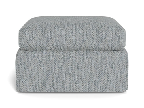 Transitional Skirted Accent Ottoman