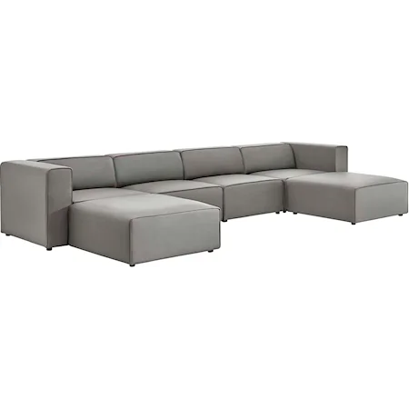 4-Piece Sofa and 2 Ottomans Set