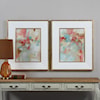 Uttermost Framed Prints A Touch Of Blush And Rosewood Fences Art, S/