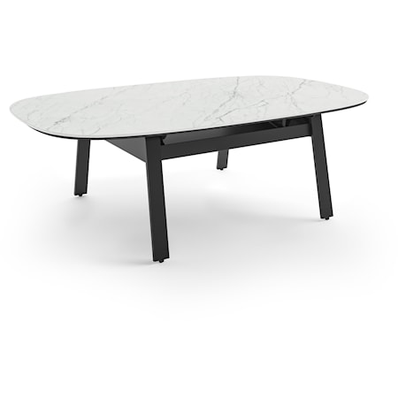 Contemporary Lift Top Coffee Table with Porcelain Top