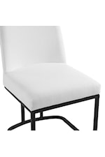 Modway Amplify Sled Base Upholstered Fabric Dining Side Chair