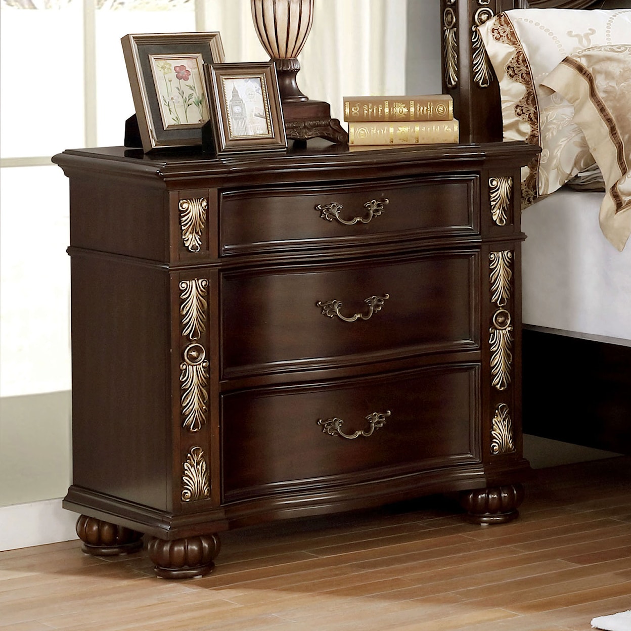 Furniture of America - FOA Theodor 3-Drawer Nightstand