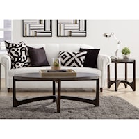 Contemporary 3-Piece Occasional Table Group with Oval Table