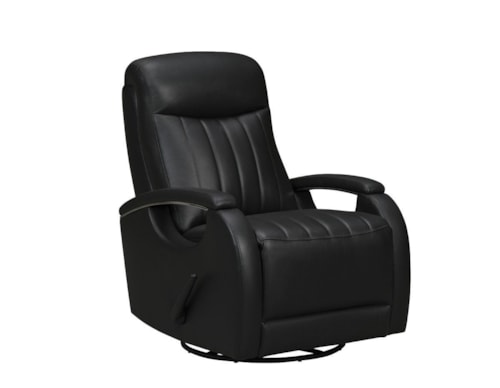 Casual Swivel Glider Recliner with Track Arms