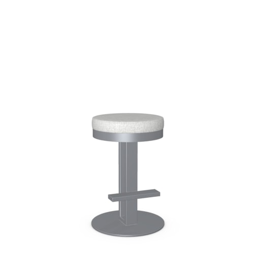 Contemporary Counter Height Swivel Stool with Upholstered Seat