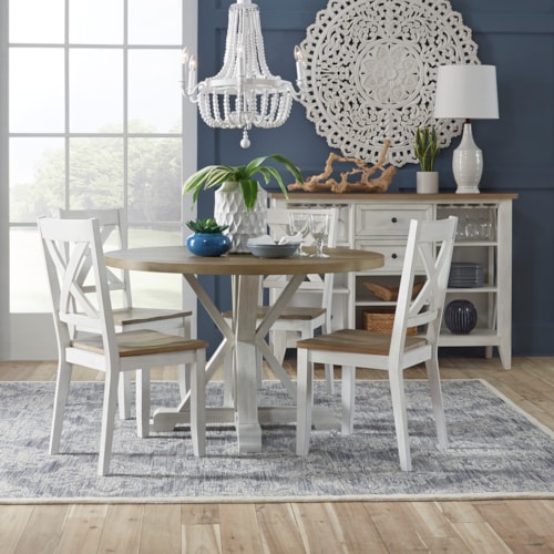 Transitional 5-Piece Dining Set