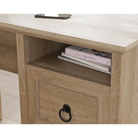 L-Shaped Desk with File Drawer