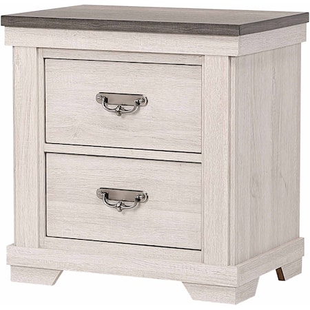 Farmhouse 2-Drawer Nightstand