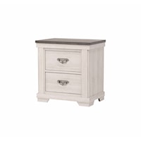 Farmhouse 2-Drawer Nightstand