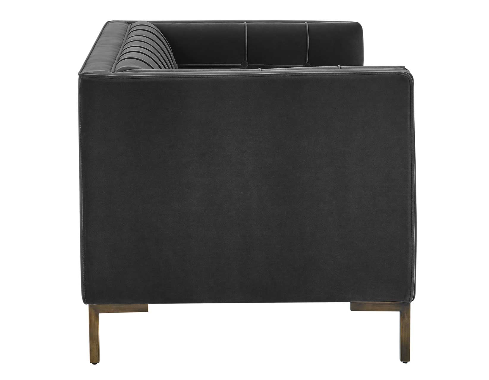 Gray Velvet Loveseat