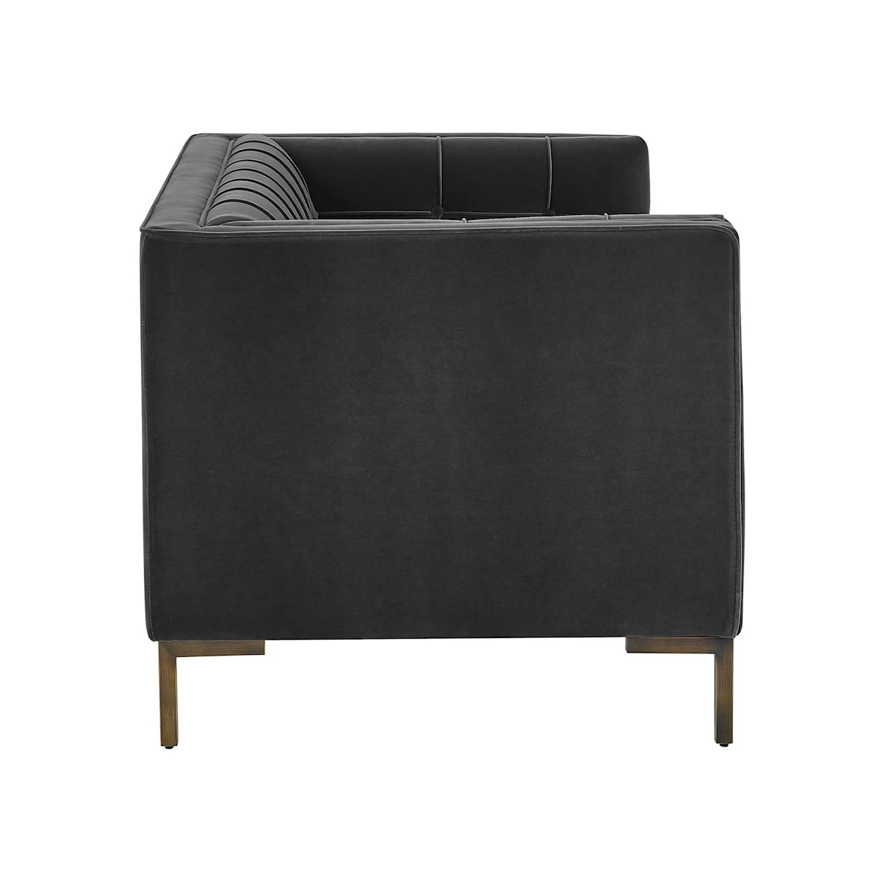 Prime Isaac Gray Velvet Loveseat