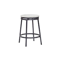 Transitional Backless Barstool with Metal Frame