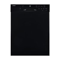 24" Built-In Front Control Dishwasher with Stainless Steel Tall Tub Black - GBF532SGPBB