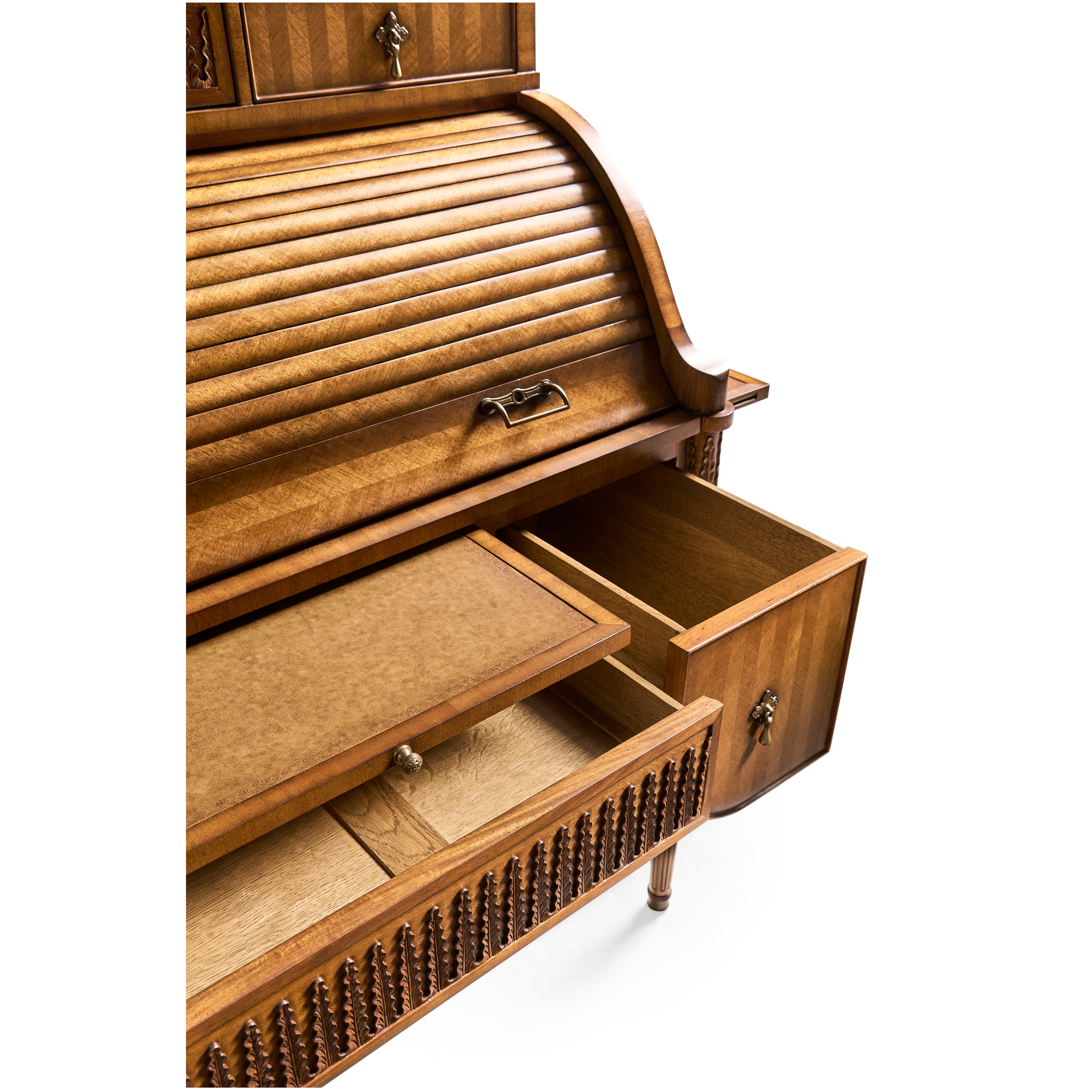 Jonathan Charles JC Traditional Satinwood Roll Top Desk