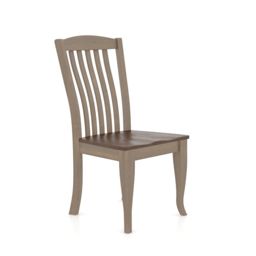 Traditional Customizable Dining Chair with Wooden Seat