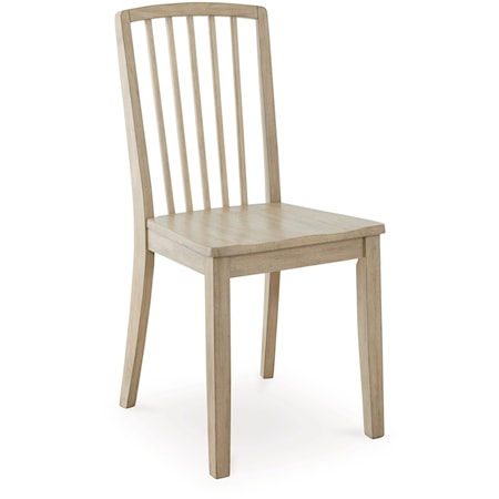 Casual Dining Side Chair with Slat Back