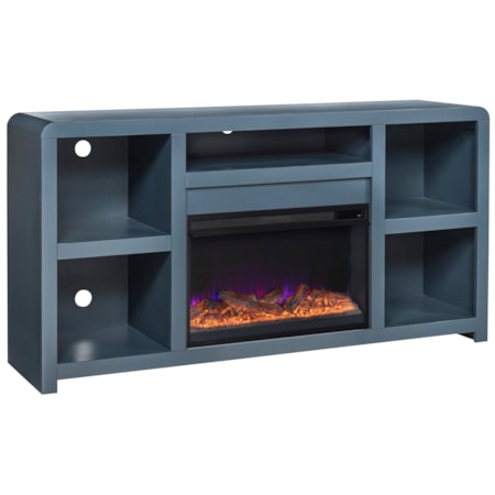 5-Shelf 66" Fireplace Console