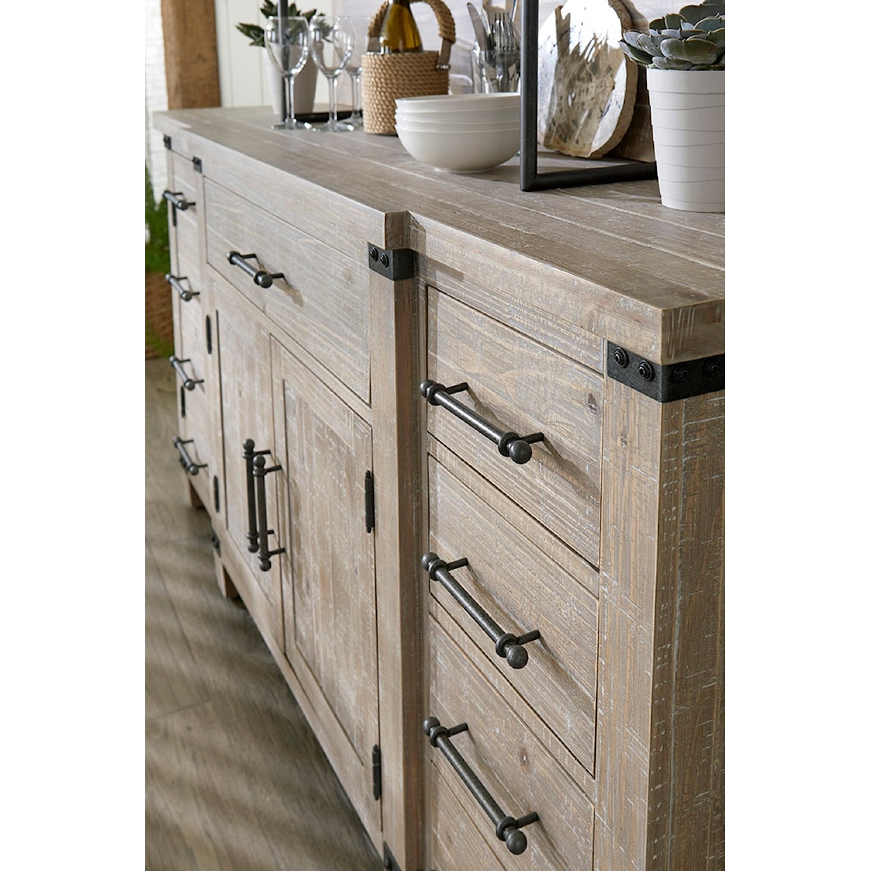 Aspenhome Foundry Sideboard with Dual AC Outlets